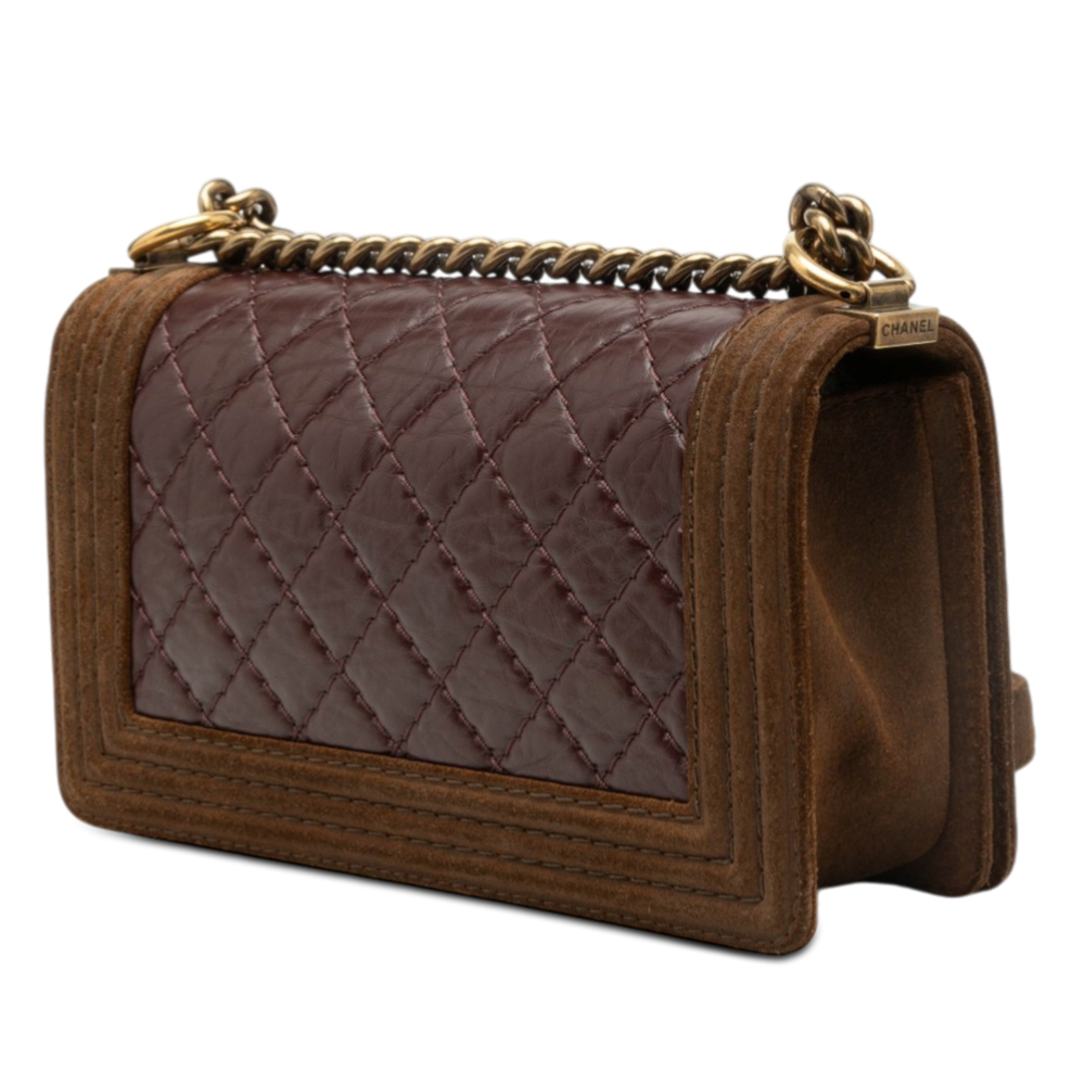 Pre-Loved Chanel Old Medium Quilted Distressed Calfskin Boy Flap - Picture 2 of 7